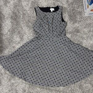 Elle Black Polka Dot Fit & Flare Dress